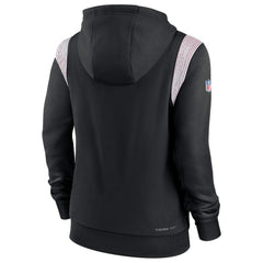 Atlanta Falcons Women's Sideline Stack Performance Pullover Hoodie - Black discount