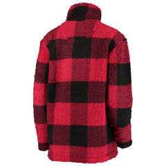 Chicago Blackhawks G-III 4Her by Carl Banks Women's Plaid Sherpa Quarter-Zip Jacket - Red/Black Jackets