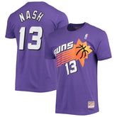 Steve Nash Phoenix Suns Hardwood Classics Stitch Name & Number T-Shirt - Purple sale