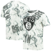 Brooklyn Nets FISLL Asymmetric Bold Smoke T-Shirt - White/Black shop