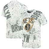 Brooklyn Nets FISLL Gold Foil Splatter Print T-Shirt - White outlet