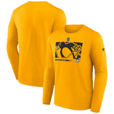 Pittsburgh Penguins Fanatics Authentic Pro Core Collection Secondary Long Sleeve T-Shirt - Gold T-shirts
