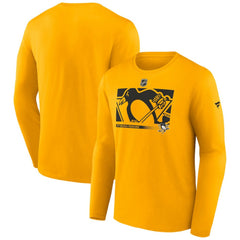 Pittsburgh Penguins Fanatics Authentic Pro Core Collection Secondary Long Sleeve T-Shirt - Gold T-shirts