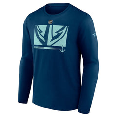 Seattle Kraken Fanatics Authentic Pro Core Collection Secondary Long Sleeve T-Shirt - Deep Sea Blue T-shirts
