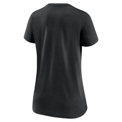 Cincinnati Bengals Women's Lock Up Tri-Blend V-Neck T-Shirt - Heathered Black on sale