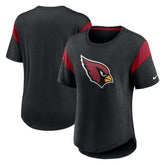 Arizona Cardinals Women's Primary Logo Fashion Top - Heather Black cheap