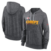 Kansas City Chiefs Women's Team Spirit Gym Vintage Lightweight Hoodie Top - Heather Charcoal online