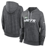 New York Jets Women's Team Spirit Gym Vintage Lightweight Hoodie Top - Heather Charcoal sale