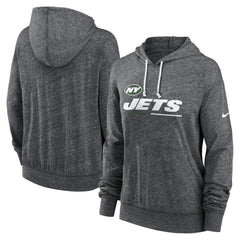 New York Jets Women's Team Spirit Gym Vintage Lightweight Hoodie Top - Heather Charcoal sale