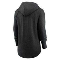 Las Vegas Raiders Women's Minimal Statement Lightweight Raglan Funnel Neck Pullover Hoodie - Black online