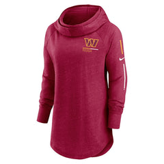 Washington Commanders Women's Minimal Statement Lightweight Raglan Funnel Neck Pullover Hoodie - Burgundy cheap