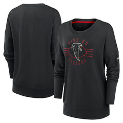 Atlanta Falcons Women's Rewind Playback Icon Performance Pullover Sweatshirt - Black outlet