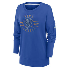 Los Angeles Rams Women's Rewind Playback Icon Performance Pullover Sweatshirt - Royal for sale