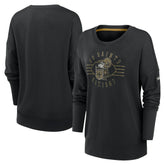 New Orleans Saints Women's Rewind Playback Icon Performance Pullover Sweatshirt - Black for sale