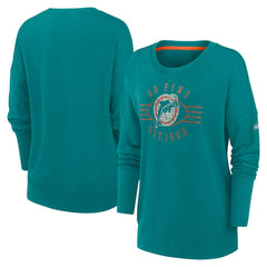 Miami Dolphins Women's Rewind Playback Icon Performance Pullover Sweatshirt - Aqua cheap