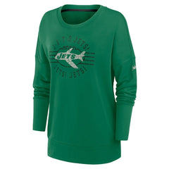 New York Jets Women's Rewind Playback Icon Performance Pullover Sweatshirt - Green on sale