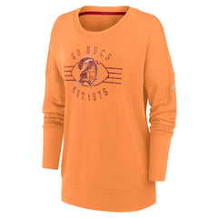 Tampa Bay Buccaneers Women's Rewind Playback Icon Performance Pullover Sweatshirt - Orange for sale