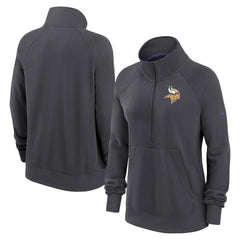 Minnesota Vikings Women's Premium Raglan Performance Half-Zip Sweatshirt - Charcoal online