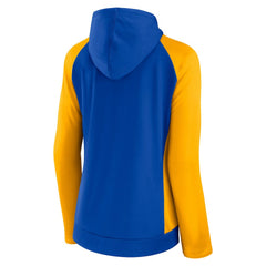 Los Angeles Rams Women's End Around Lightweight Raglan Full-Zip Hoodie Jacket - Royal/Gold outlet