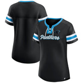 Carolina Panthers Women's Original State Lace-Up T-Shirt - Black on sale