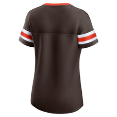 Cleveland Browns Women's Original State Lace-Up T-Shirt - Brown sale