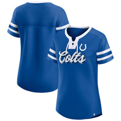 Indianapolis Colts Women's Original State Lace-Up T-Shirt - Royal sale