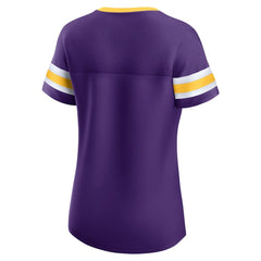 Minnesota Vikings Women's Original State Lace-Up T-Shirt - Purple outlet