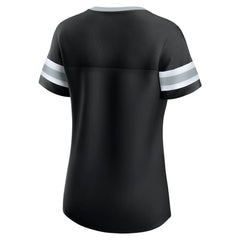 Las Vegas Raiders Women's Original State Lace-Up T-Shirt - Black cheap