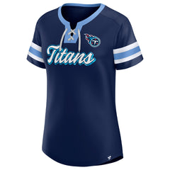 Tennessee Titans Women's Original State Lace-Up T-Shirt - Navy on sale