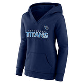 Tennessee Titans Women's Iconic Cotton Fleece Checklist Pullover Hoodie - Navy cheap
