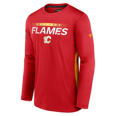 Calgary Flames Fanatics Authentic Pro Rink Performance Long Sleeve T-Shirt - Red T-shirts