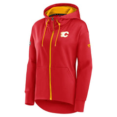 Calgary Flames Fanatics Women's Authentic Pro Rink Full-Zip Hoodie - Red Hoodies