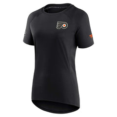 Philadelphia Flyers Fanatics Women's Authentic Pro Rink Raglan Tech T-Shirt - Black T-shirts