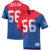 Lawrence Taylor New York Giants Retired Player Name & Number Diagonal Tie-Dye V-Neck T-Shirt - Red/Royal discount