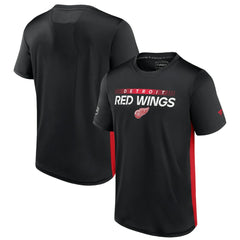Detroit Red Wings Fanatics Authentic Pro Rink Tech T-Shirt - Black/Red T-shirts