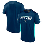 Seattle Kraken Fanatics Authentic Pro Rink Tech T-Shirt - Deep Sea Blue/Light Blue T-shirts