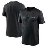 Carolina Panthers Horizontal Lockup Legend Performance T-Shirt - Black outlet