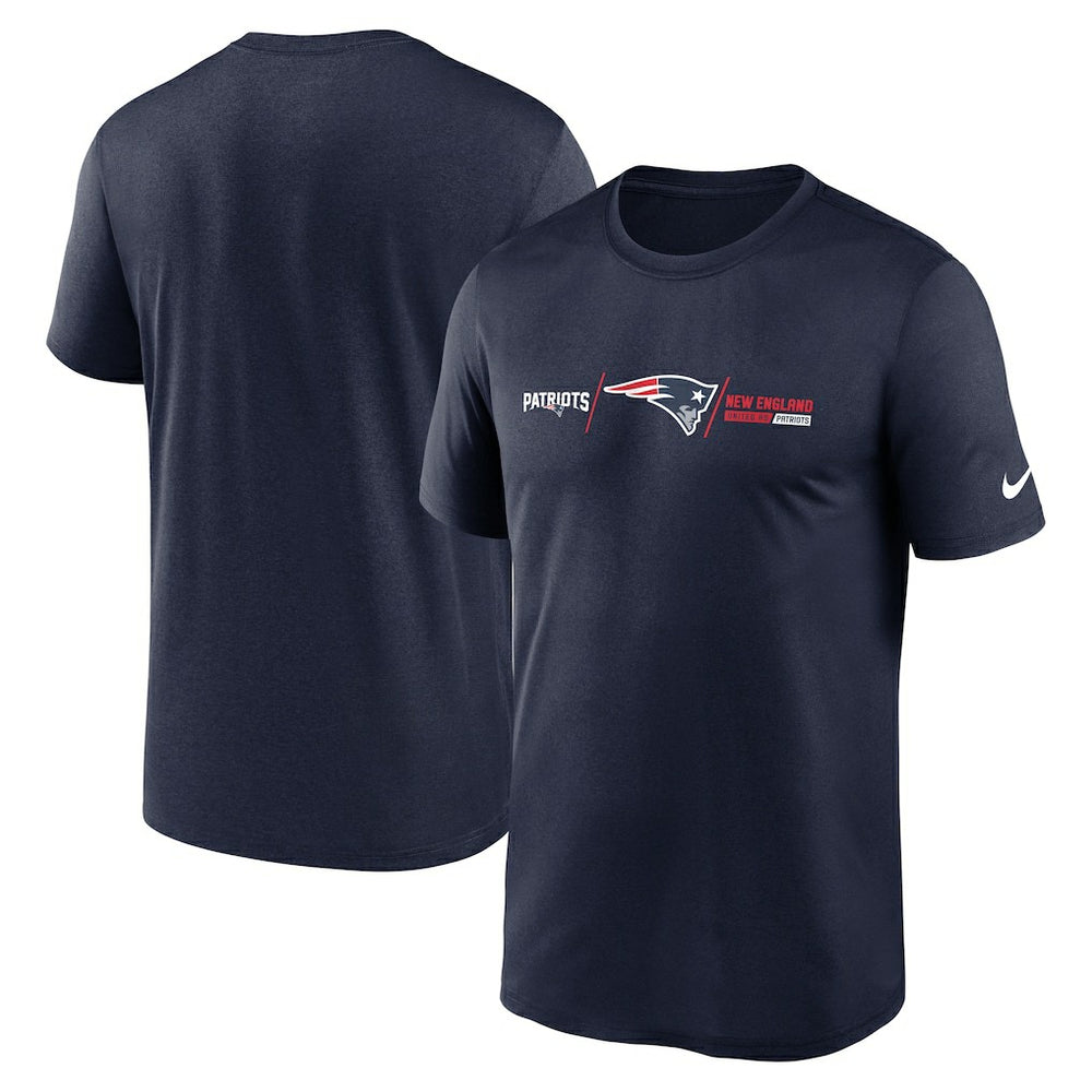 New England Patriots Horizontal Lockup Legend T-Shirt - Navy online