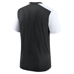 Las Vegas Raiders Color Block Team Name T-Shirt - Heathered Black/White online