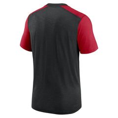 Atlanta Falcons Color Block Team Name T-Shirt - Heathered Black/Heathered Red for sale