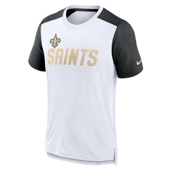 New Orleans Saints Color Block Team Name T-Shirt - White/Heathered Black discount