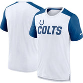 Indianapolis Colts Color Block Team Name T-Shirt - White/Heather Royal discount