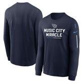 Tennessee Titans Team Slogan Long Sleeve T-Shirt - Navy on sale