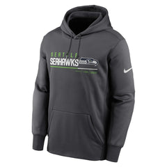 Seattle Seahawks Prime Logo Name Split Pullover Hoodie - Anthracite sale