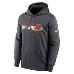 Cleveland Browns Prime Logo Name Split Pullover Hoodie - Anthracite on sale