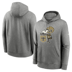 New Orleans Saints Rewind Club Fleece Pullover Hoodie - Heathered Gray online