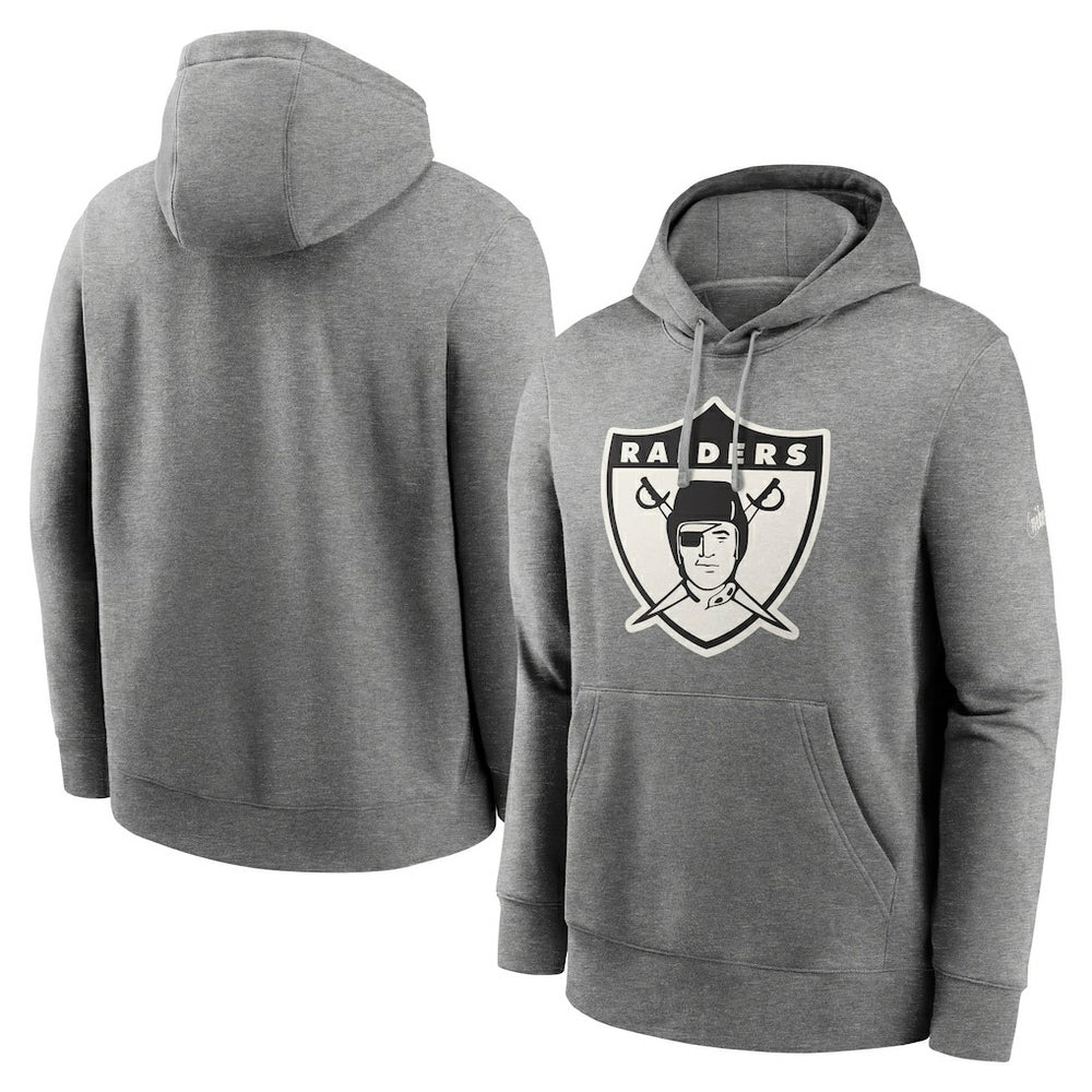 Oakland Raiders Rewind Club Fleece Pullover Hoodie - Heathered Gray online