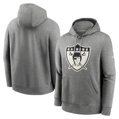 Oakland Raiders Rewind Club Fleece Pullover Hoodie - Heathered Gray online