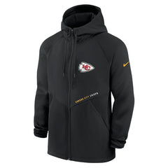 Kansas City Chiefs Spacer Raglan Performance Full-Zip Hoodie - Black discount