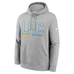 Los Angeles Chargers City Code Club Fleece Pullover Hoodie - Heathered Gray outlet